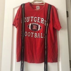 Red LF Zipper Oversized T-shirt